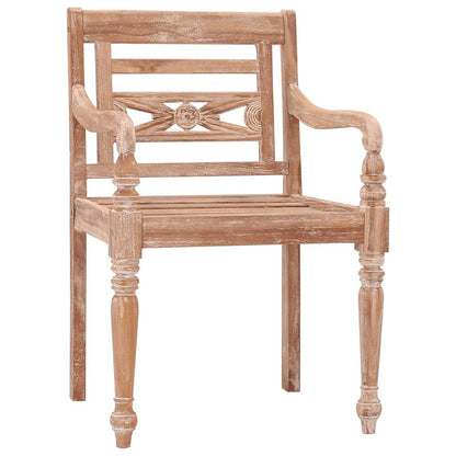 Vidaxl Sillas Batavia 4 Uds Madera Maciza De Teca Encalada_3