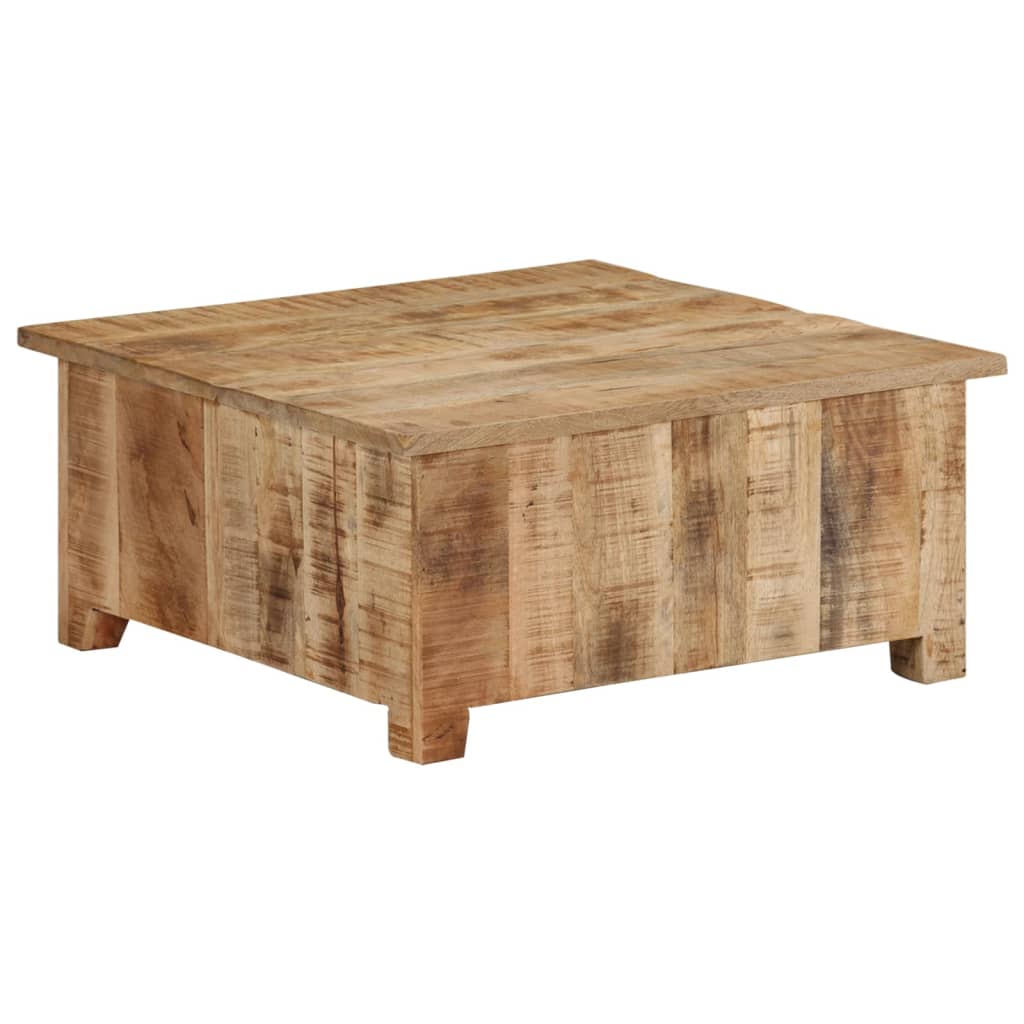 Mesa De Centro De Madera Maciza De Mango 67x67x30 Cm_3