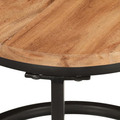Mesas Apilables 3 Piezas Madera Maciza De Acacia_3