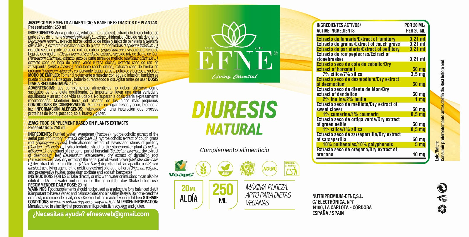 Diuresis Natural Efne (250 Ml)_1