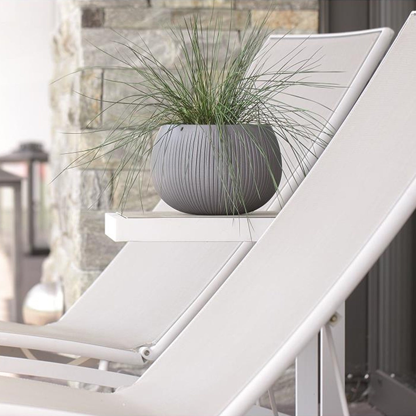 Prosperplast Beton Bowl De Plástico Con Depósito En Color Cemento Negro, 21,8 (alto) X 37 (ancho) X 37 (profundo) Cms_3