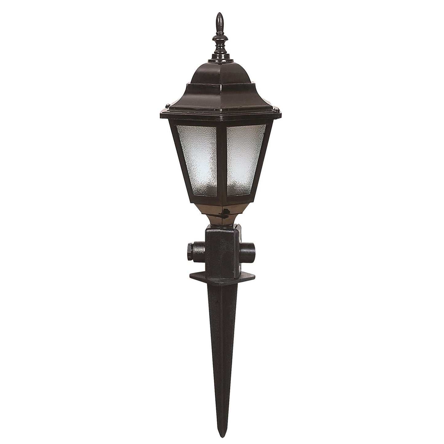 Aplique De Pared Clásico Para Exterior, Abs , Negro, 23x23x60, Casquillo E 27 Max 60 W_0