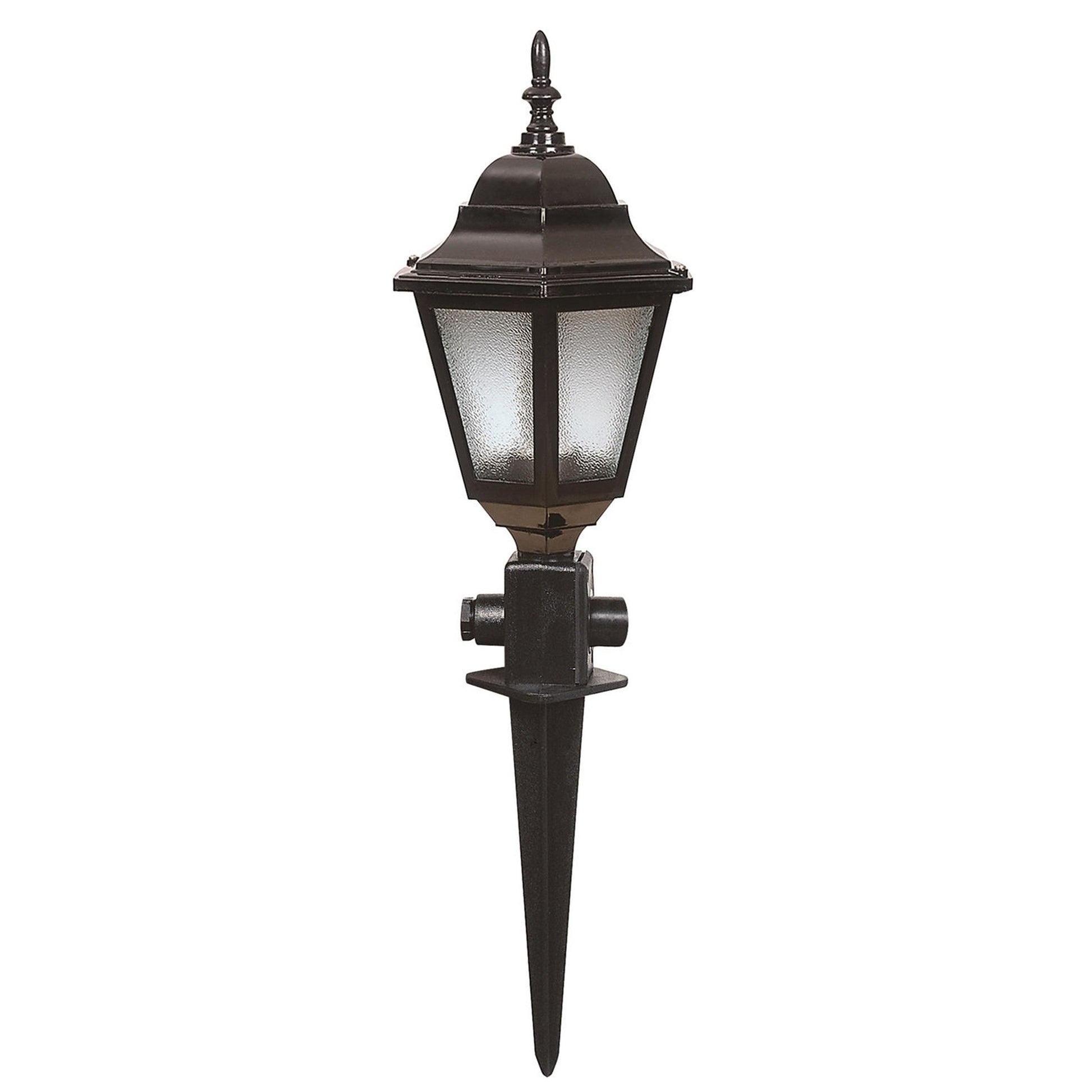 Aplique De Pared Clásico Para Exterior, Abs , Negro, 23x23x60, Casquillo E 27 Max 60 W_0