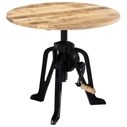 Mesa Auxiliar Madera De Mango Y Hierro Fundido 60x(46-63) Cm_0
