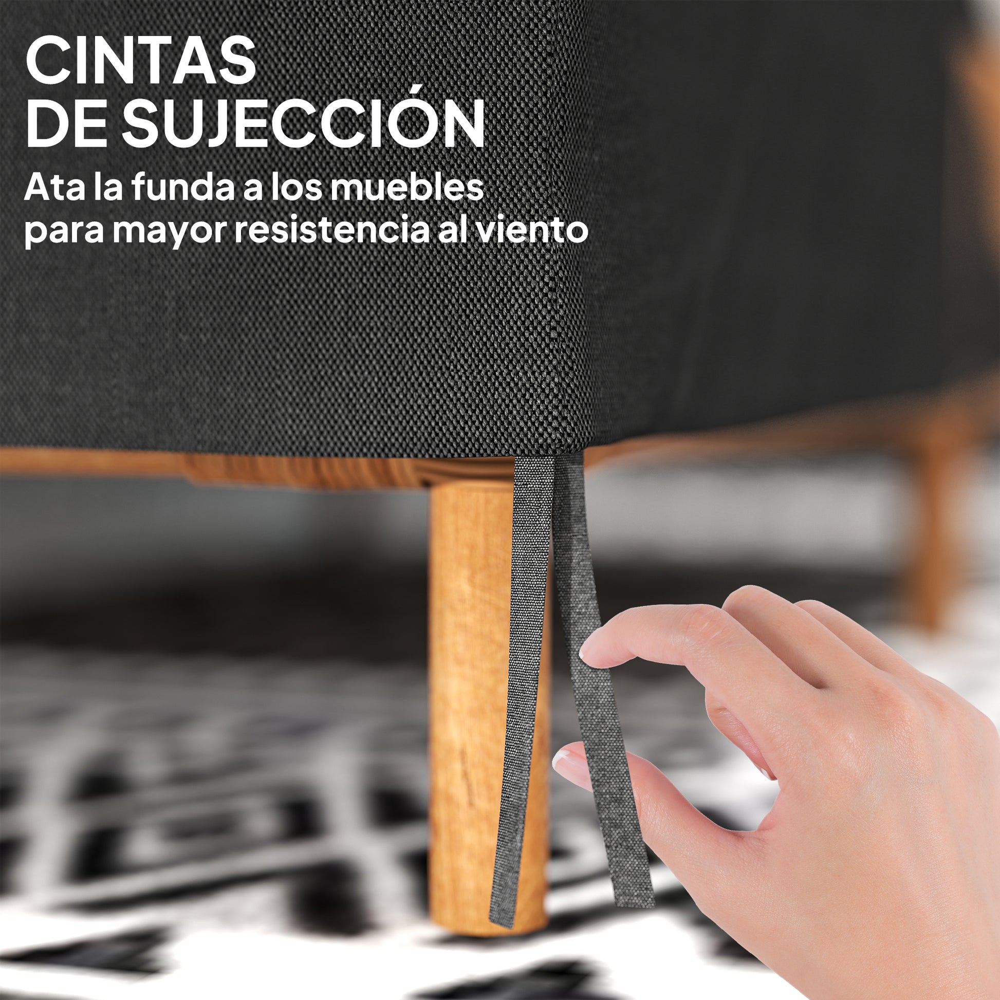 Outsunny Funda Para Banco De Jardín 2 Plazas Tela Oxford 600d 140x84x56/94 Cm_5