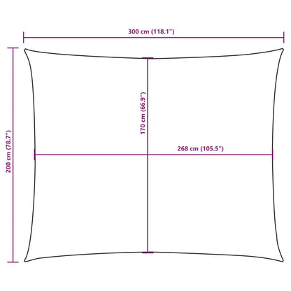 Vidaxl Toldo De Vela Rectangular Tela Oxford Color Crema 2x3 M_2