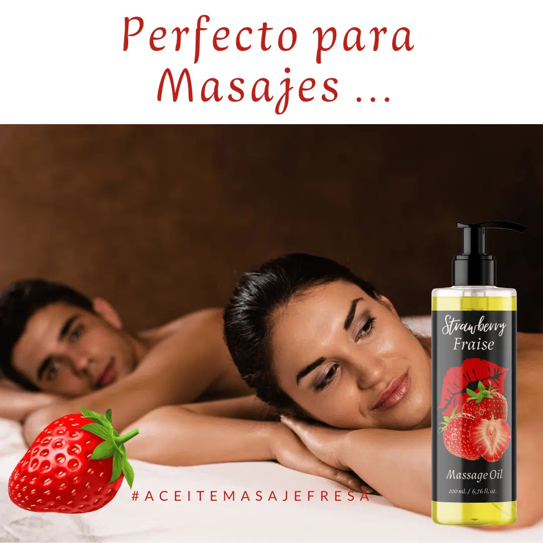 QKnatur - Aceite De Masaje Con Fragancia Fresa - 200 Ml - Para Masajes Corporales Relajantes - Hidratación Y Nutrición_2