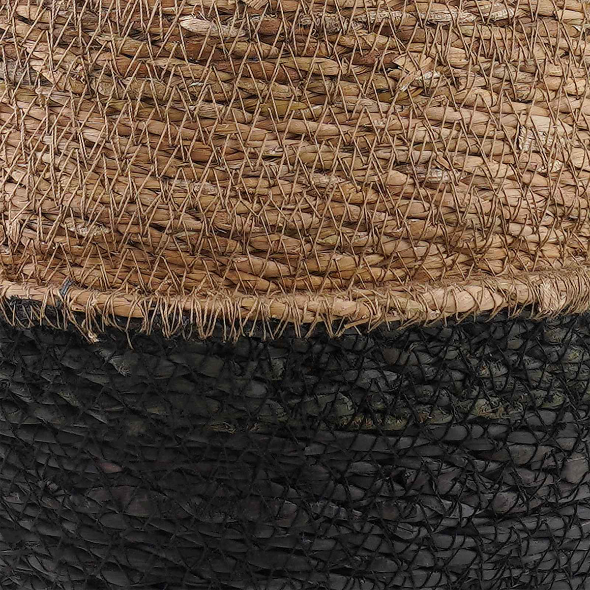 Maceta Con Asas 2 Uds. Negro Ø 45 X 36 Cm 100% Hierba Marina_4