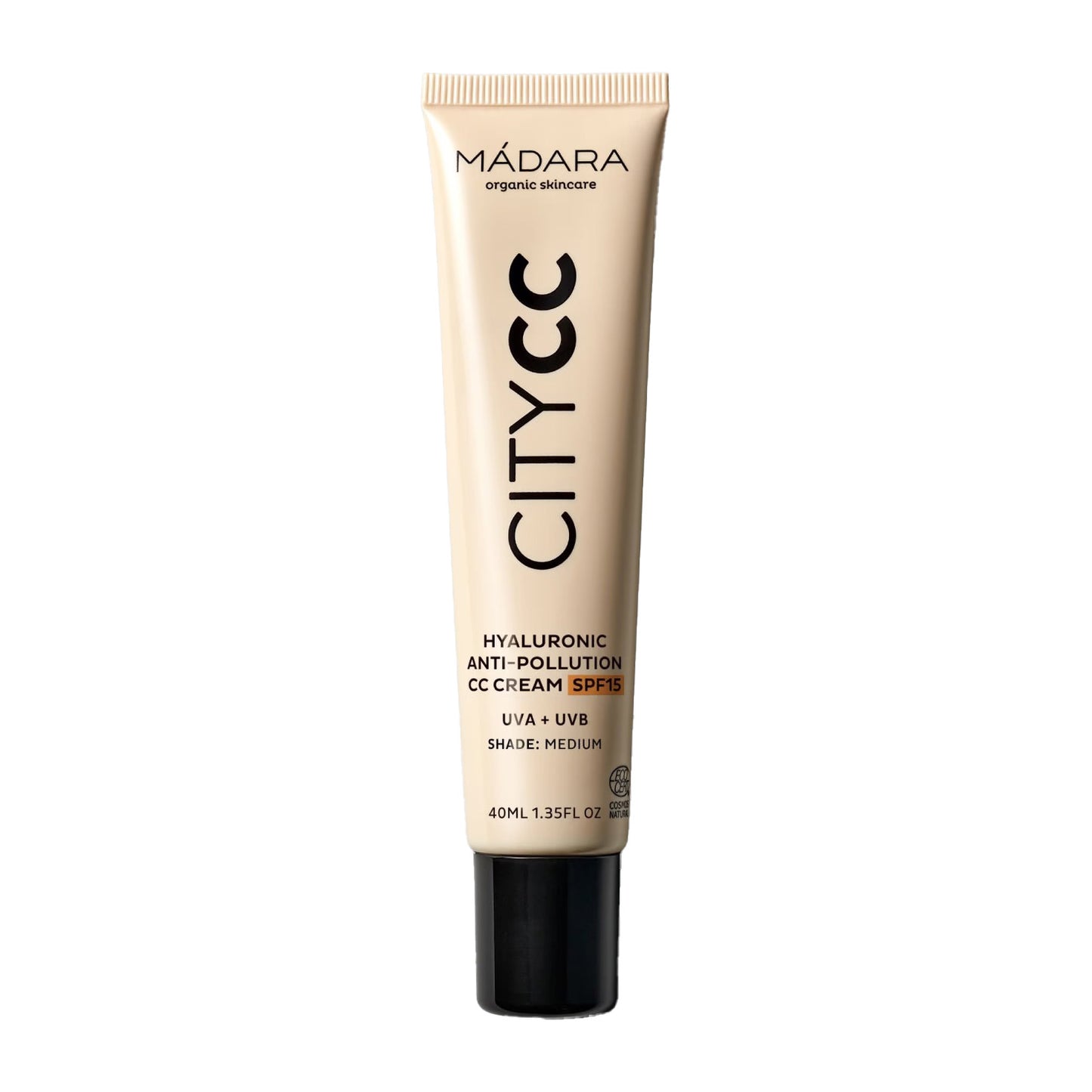Crema solar SPF 15 City CC Cream tono medio Mádara 40 ml