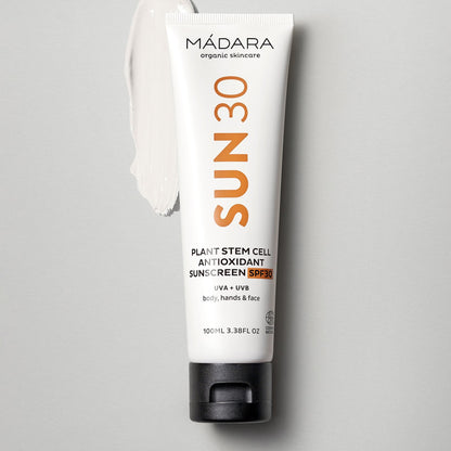 Crema solar cara y cuerpo SPF30 de Mádara 100 ml