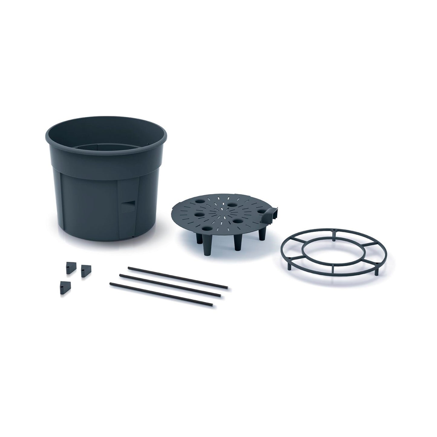 Macetero De Tomates Prosperplast Tomate Grower De Plastico En Color Antracita 39,2 (largo) X 39,2 (ancho) X 31,5-153 (alto) Cm_1