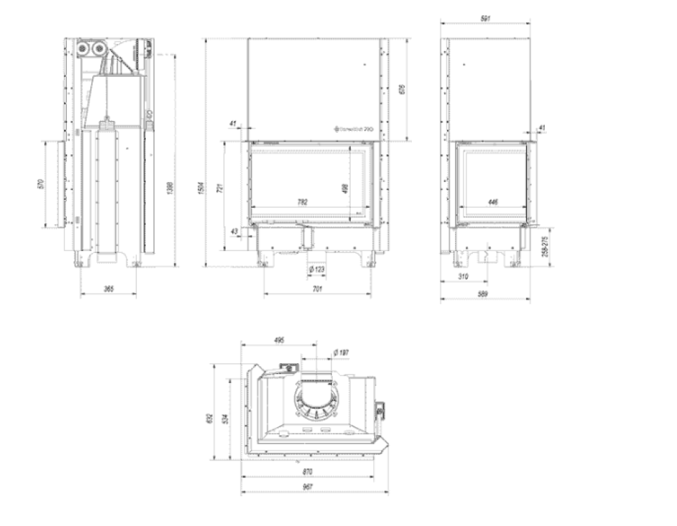 Bricosol Chimenea De Leña De Acero Kratki Mba Izquierda 17 Kw Ø 200 Puerta Elevable_4