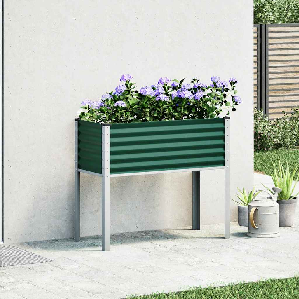Jardinera De Jardín Verde 100x45x90 Cm Acero_2