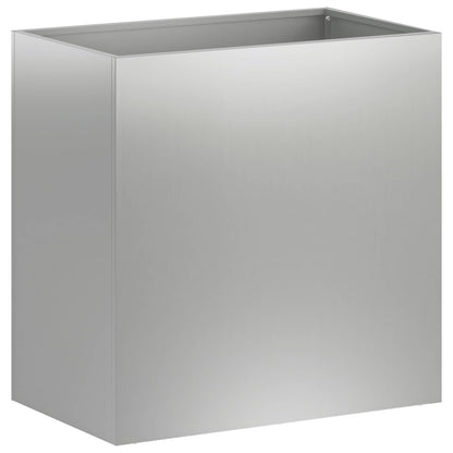 Macetero De Jardín Plateado 50 X 30 X 50 Cm Acero Galvanizado_0