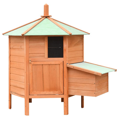 Vidaxl Gallinero Madera Maciza Pino Y Abeto 126x117x125 Cm_1