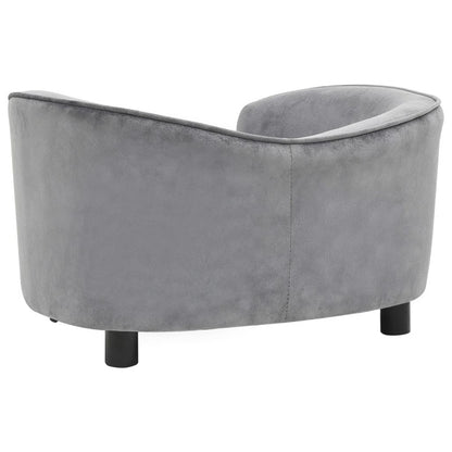 Vidaxl Sofá Para Perros Felpa Gris 69x49x40 Cm_5