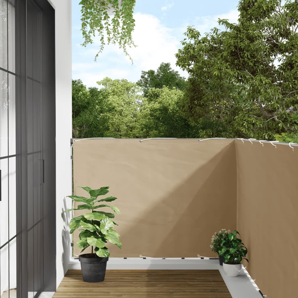 Vidaxl Toldo Para Balcón Tela Oxford Beige 120x500 Cm_1