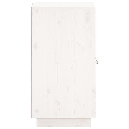 Aparador De Madera Maciza De Pino Blanco 34x40x75 Cm / Vetonek_1