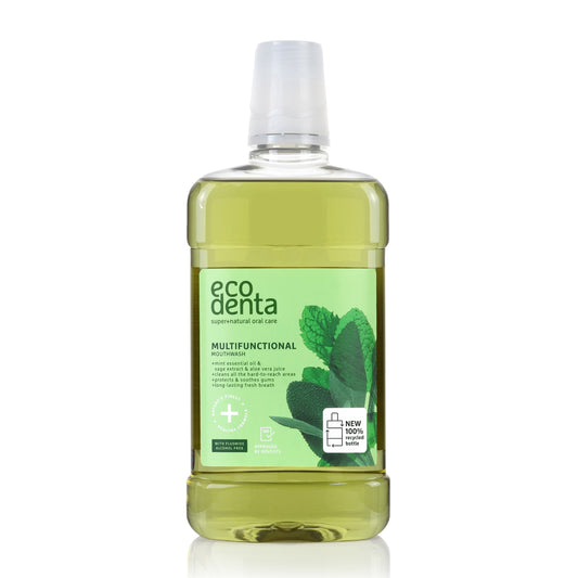 Enjuague bucal Multifuncional Menta y Salvia EcoDenta 500 ml