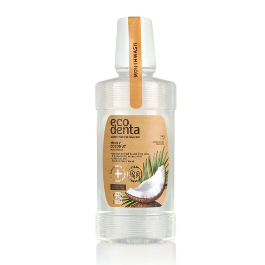 Enjuague bucal Aliento Fresco sabor Aloe Vera, Menta y Coco Bio EcoDenta 250 ml