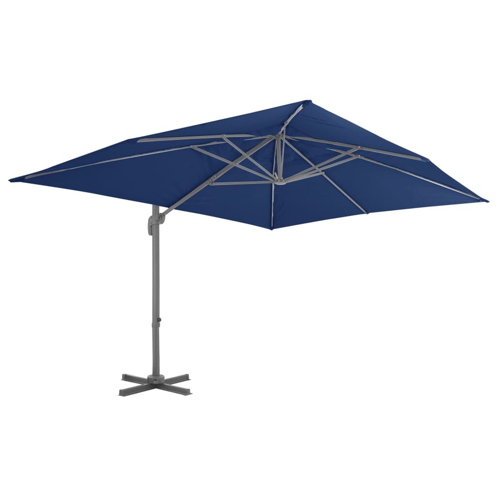 Vidaxl Sombrilla Voladiza De Jardín Poste De Aluminio Azul Azure 4x3 M_1