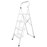 Escalera Domestica Acero 4 Peldaños, Escalerilla Blanca