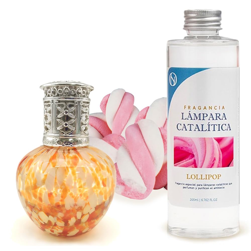 Lámpara Catalítica Drops Orange + Aroma Lollipop 500ml - Elimina Malos Olores, Perfuma Y Mejora La Calidad Del Aire_0