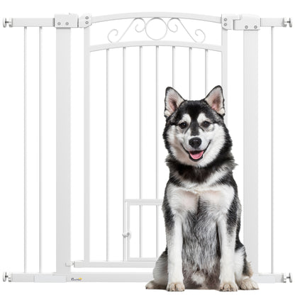 Pawhut Barrera Para Perros Con Cierre Automático_0
