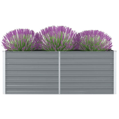 Jardinera Elevada De Acero Galvanizado Gris 160x80x45 Cm_1
