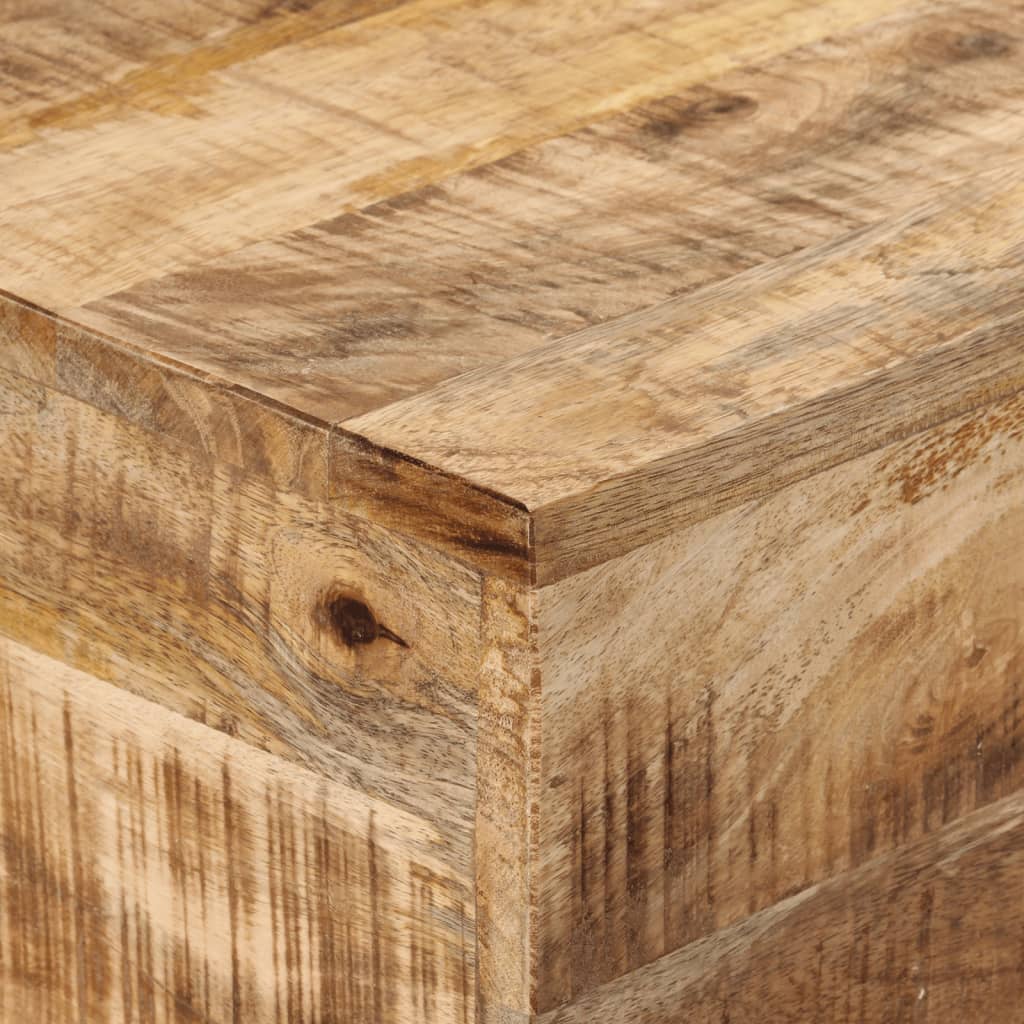 Mesa Consola Madera Maciza Mango Rugosa Y Hierro 110x30x75 Cm_3