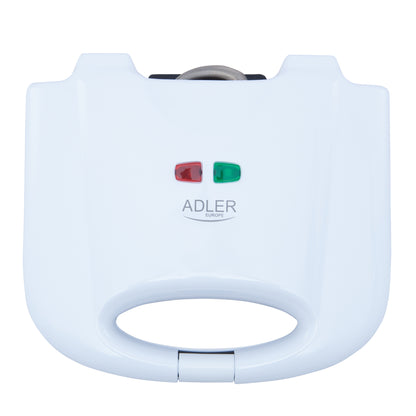 Gofrera Eléctrica, 2 Gofres Belgas Gruesos, Antiadherente, Temperatura Automática, Tacto Frío Adler Ad311 Blanco