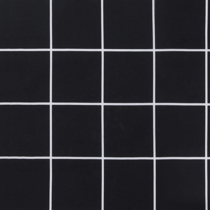Vidaxl Cojín De Banco Jardín Tela Oxford A Cuadros Negro 100x50x7 Cm_5