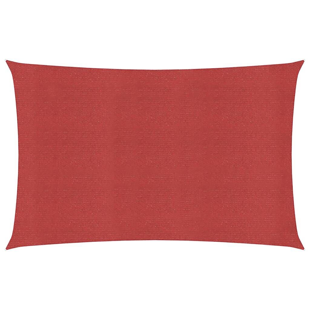 Vidaxl Toldo De Vela Rojo Hdpe 160 G/m² 2,5x4,5 M_0