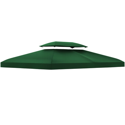 Outsunny Techo De Repuesto Para Cenador 4x3 M Con Techo Doble Anti-uv Verde_0
