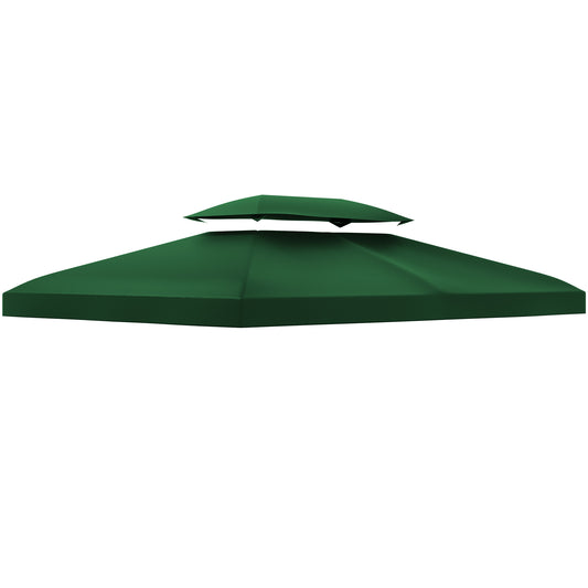 Outsunny Techo De Repuesto Para Cenador 4x3 M Con Techo Doble Anti-uv Verde_0