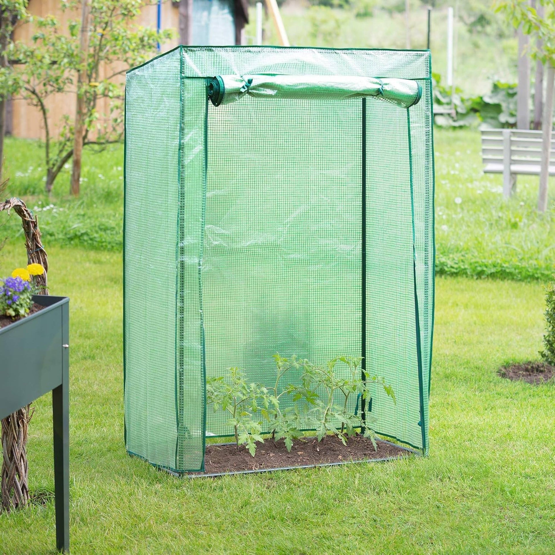 Well Home Invernadero De Tomate 100x50x150cm Con Marco De Hierro En Color Verde_3