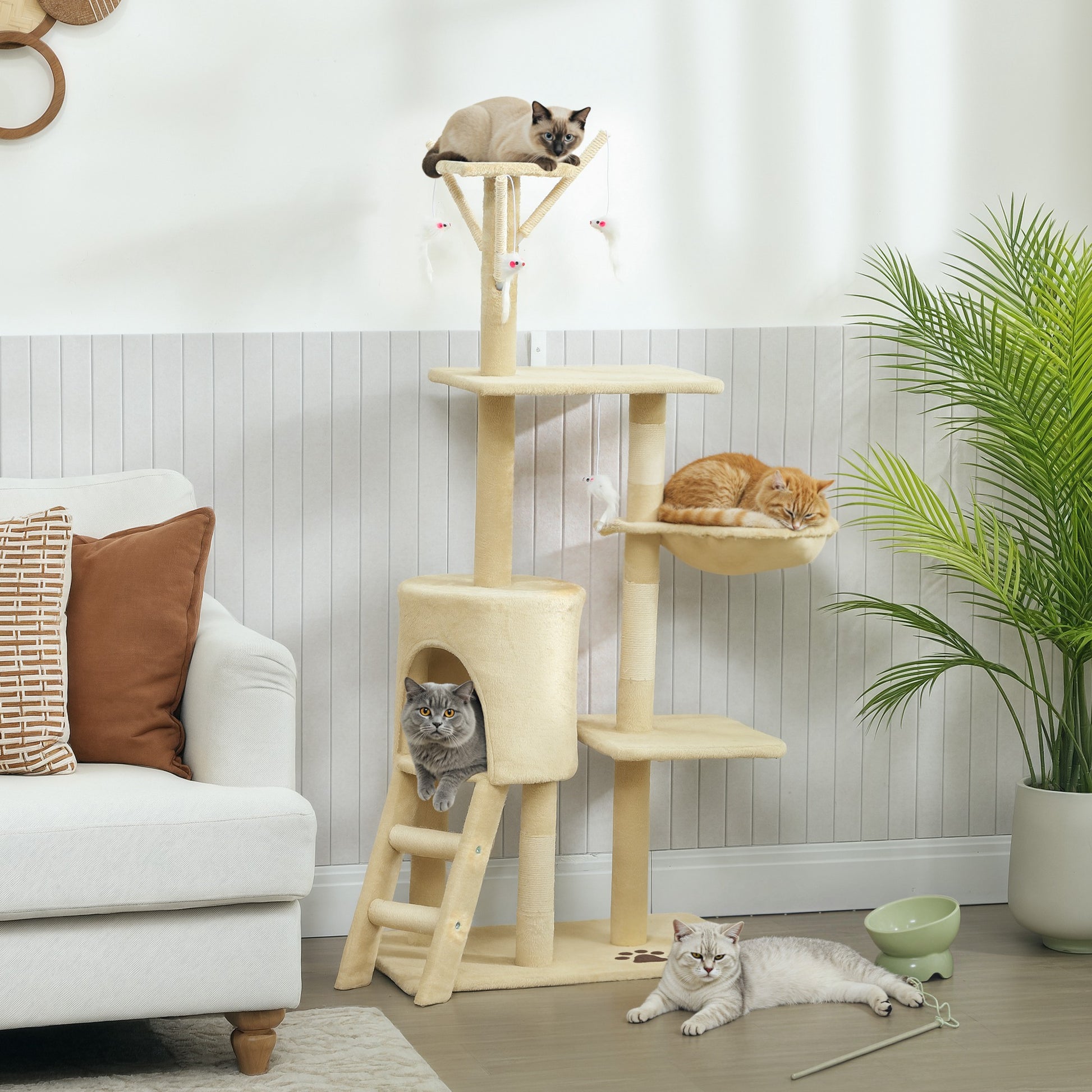 Pawhut Árbol Rascador Para Gatos Grande_1