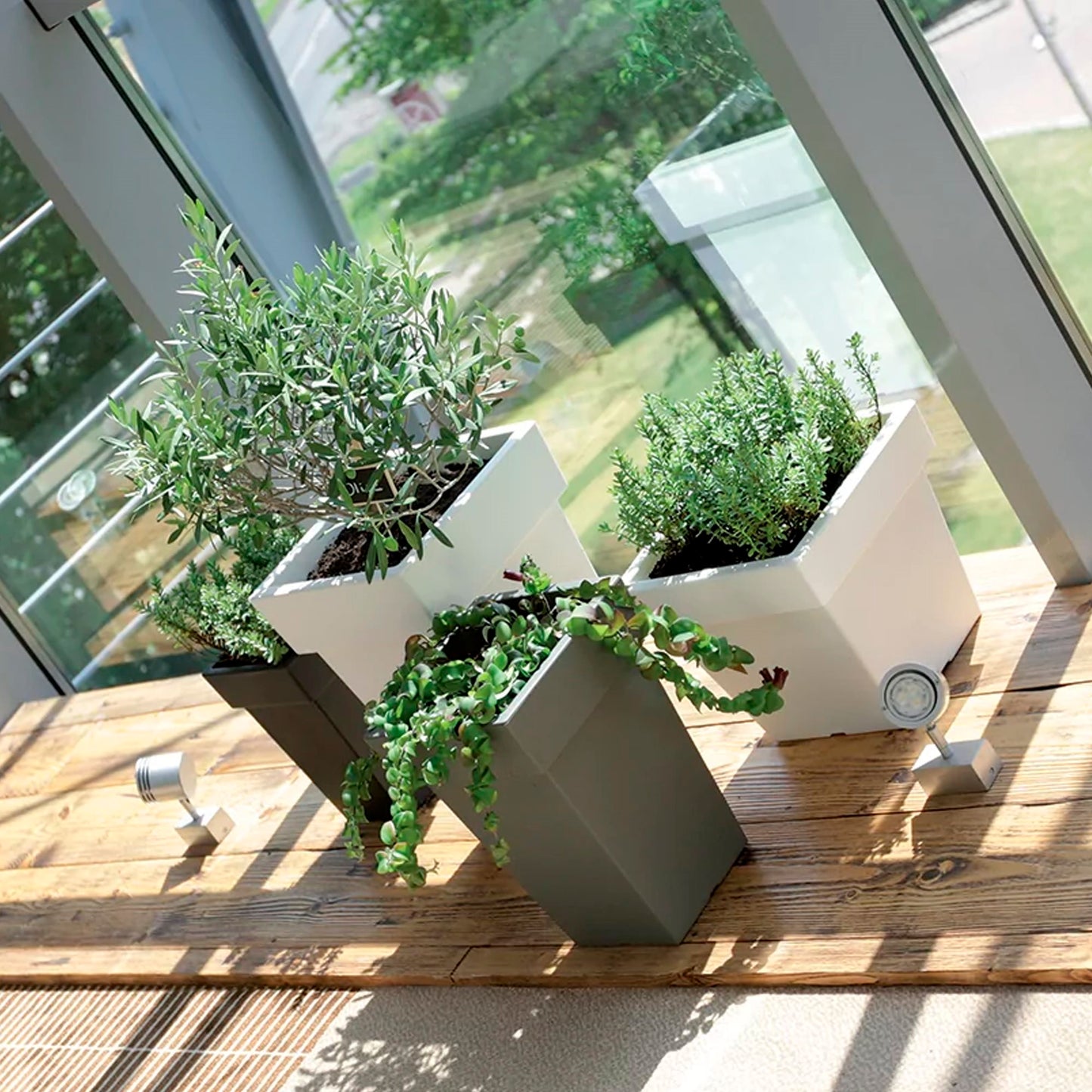 Maceta Lofly Square 7,2l., Dimensiones (mm) 193x193x293, Color Gris Piedra_5