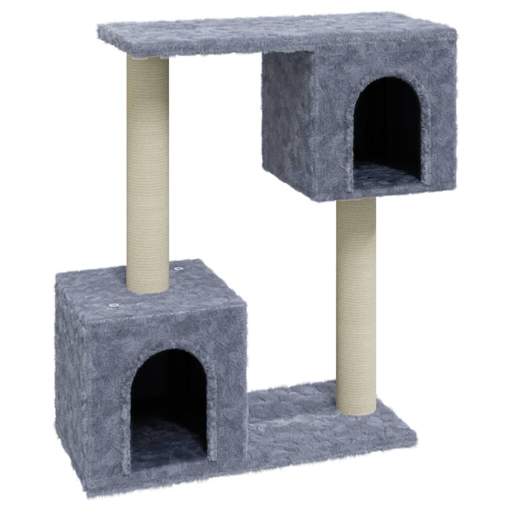 Vidaxl Rascador Para Gatos Con Postes De Sisal 60 Cm Gris Claro_0