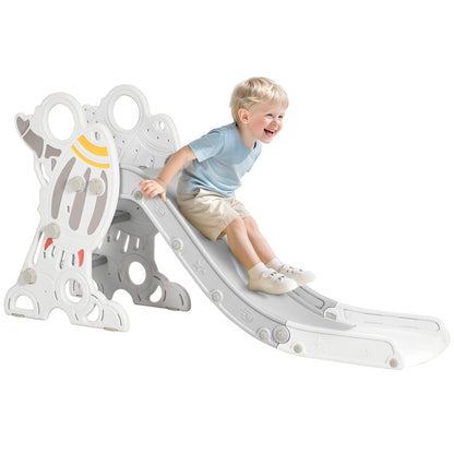 Aiyaplay Tobogán Para Niños De 18-36 Meses Con 3 Escaleras 157x46,5x80 Cm Gris_0