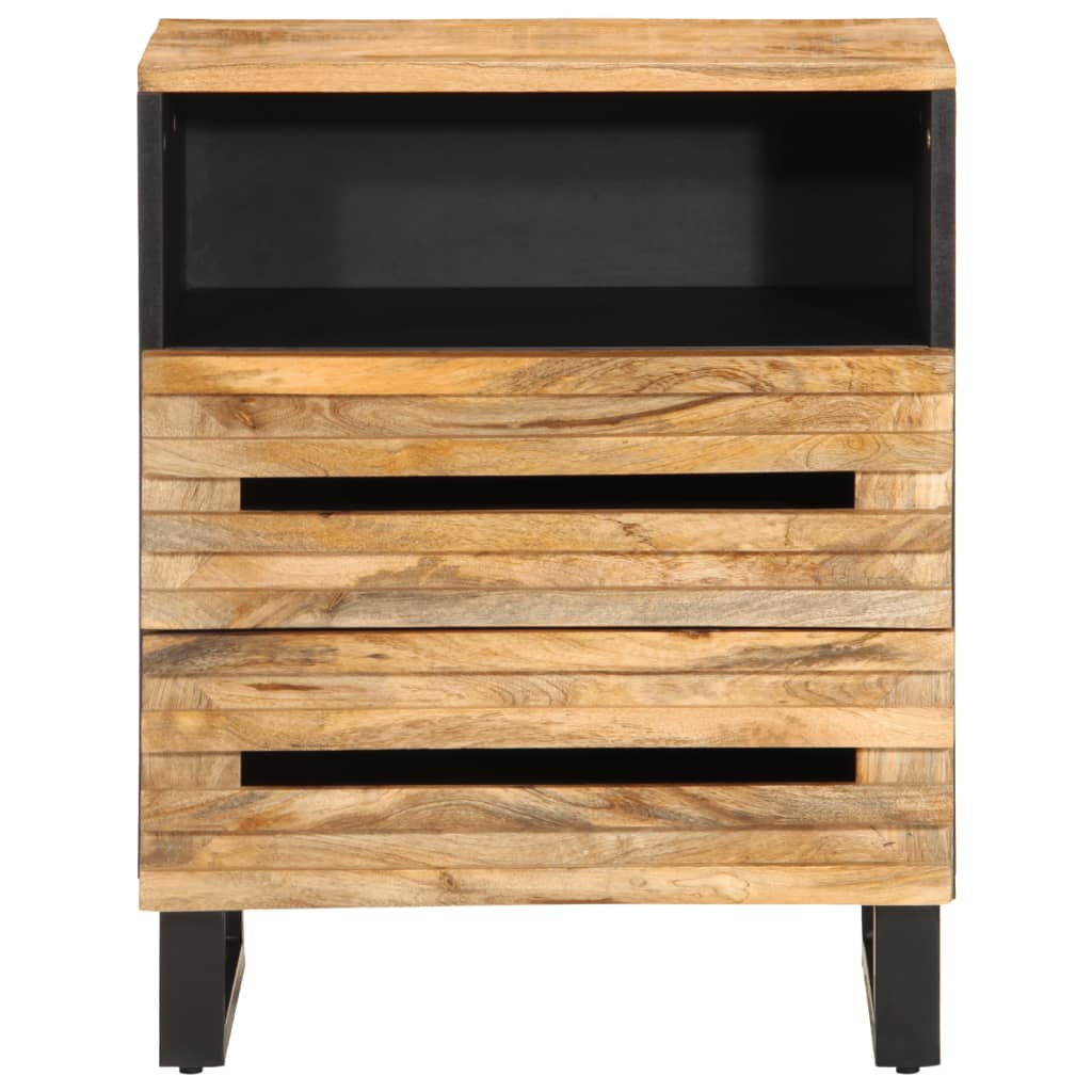 Mesita De Noche Madera Maciza De Acacia 50x34x62 Cm_0