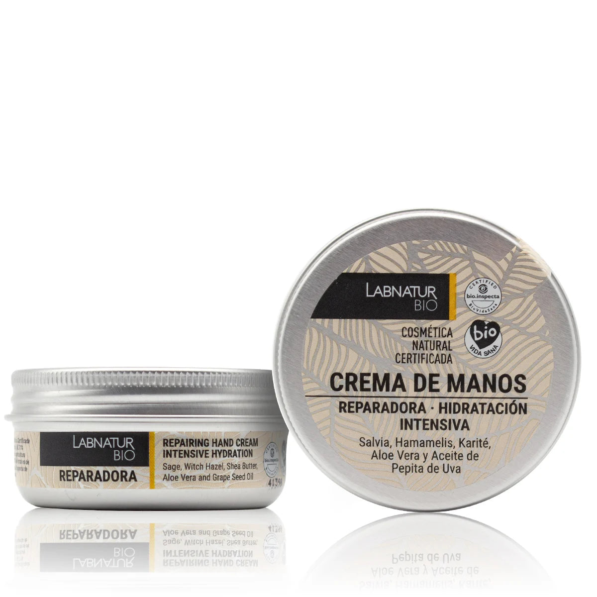Crema de Manos Reparadora Bio Labnatur 50 ml | Salvia, Hamamelis y Pepita de Uva | Manos Secas_0
