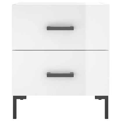 Mesita Noche 2 Uds Madera Ingeniería Blanco Brillo 40x35x47,5cm_4