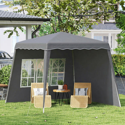 Outsunny Carpa Plegable Pop-up 2,89x2,89 M 2 Paredes Laterales Altura Ajustable_1