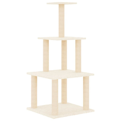 Vidaxl Rascador Para Gatos Con Postes De Sisal Color Crema 111 Cm_3