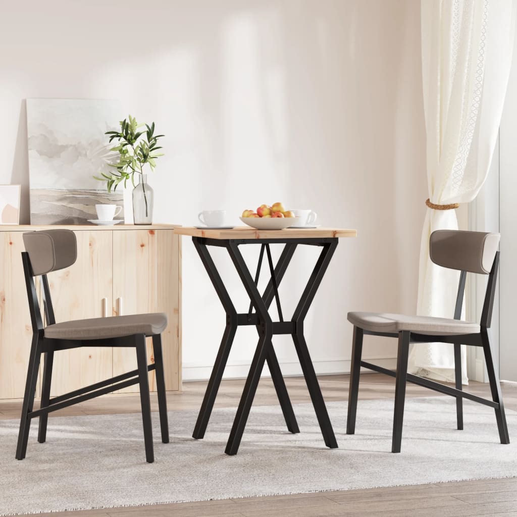 Mesa De Comedor Marco Y Madera Maciza Pino Y Acero 50x50x75,5cm_1
