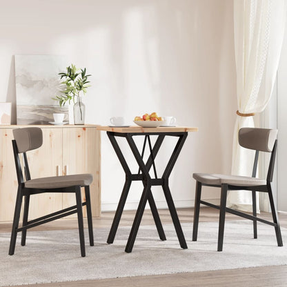 Mesa De Comedor Marco Y Madera Maciza Pino Y Acero 50x50x75,5cm_1