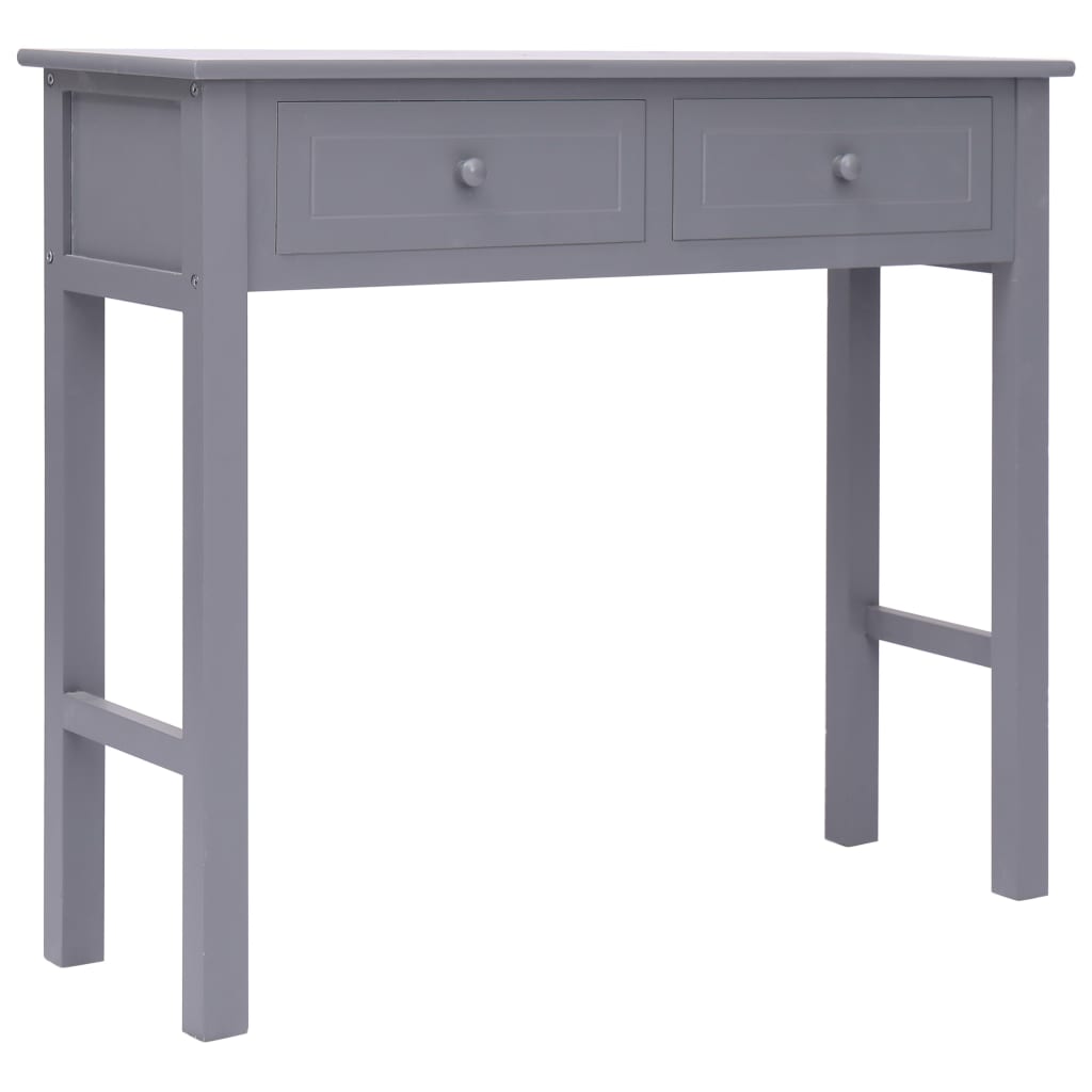 Mesa Consola De Madera Gris 90x30x77 Cm_0