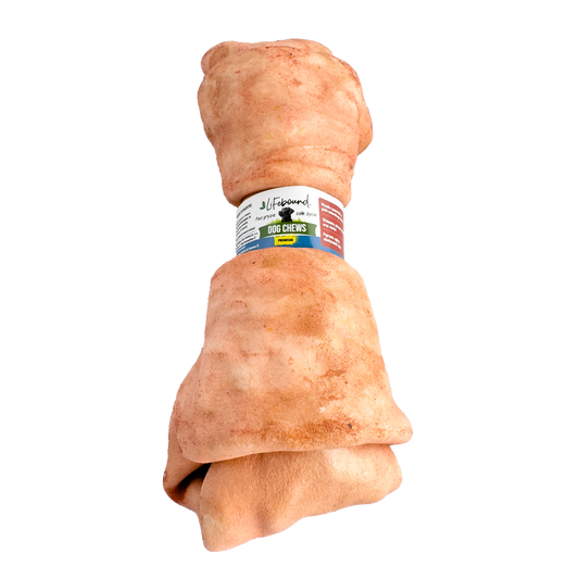 Lifebound - Hueso Masticable Natural Para Perros De Cuero De Ternera En Forma De Hueso Sabor Cordero - 4 Piezas - XL