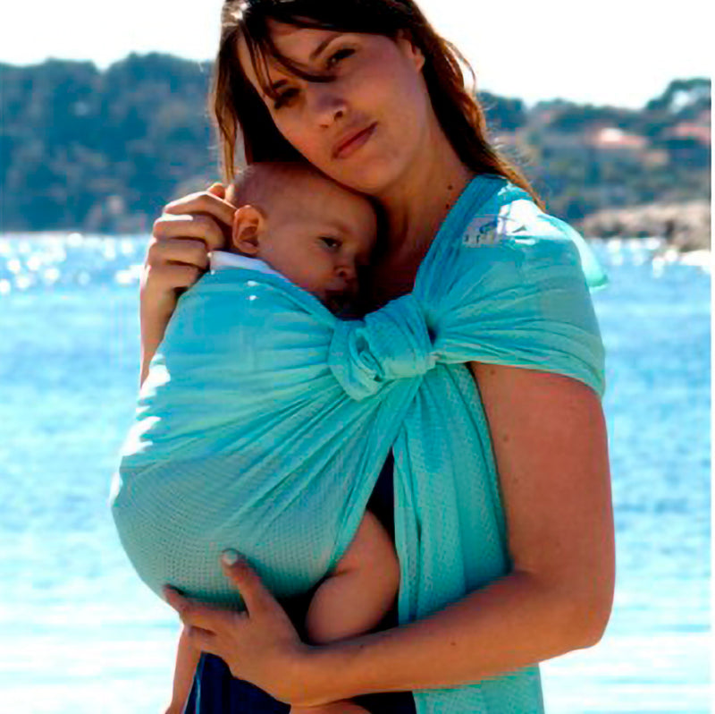 Bandolera De Agua Portabebé Verano Sukkiri. Mint_1